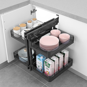 <strong>Corner</strong> <strong>Cabinet</strong> Full Pull-out Basket Kitchen <strong>Corner</strong> <strong>Cabinet</strong> Basket Full Open Small Monster Basket - Product Image 4