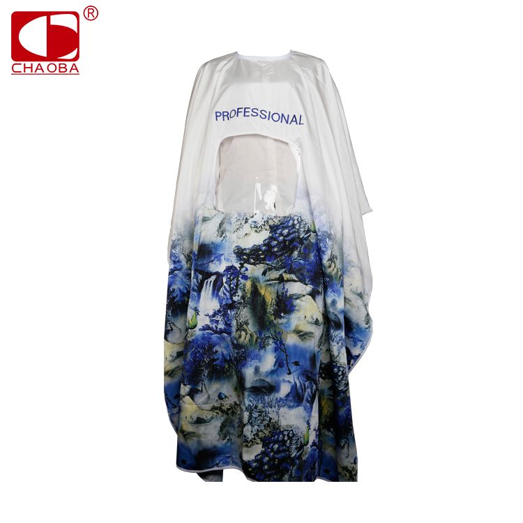 CHAOBA салонная накидка для стрижки волос, водонепроницаемая накидка для салона красоты, Парикмахерская накидка с окошком