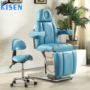 KISEN Blue Electric 3 Motor Aesthetic Reclining Medical Examination Tattoo Chair Spa Massage <b>Table</b> Cosmetic Facial Beauty Bed - Product Image 5