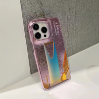 Personnalisé OEM De Luxe Électrolytique Nouvelle Ville Scape Style Arabe Argent pour iPhone Étui de Téléphone Mobile Couverture en Cuir PU