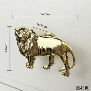 Perilla de mango macho de León electrochapada de aleación de zinc más nueva, manijas y perillas para muebles con diseño de animales - Product Image 5