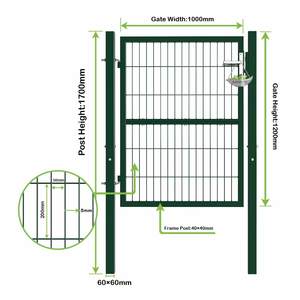 Portes de jardin en métal avec revêtement en poudre longue durée pour l'<span class=keywords><strong>entrée</strong></span> de la maison, <span class=keywords><strong>portail</strong></span> en treillis métallique en fer - Product Image 3