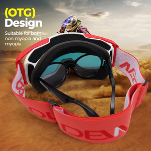 <strong>MX</strong> Racing Fashionable <strong>Goggles</strong> UV400 Protection Anti-Fog Lenses Adjustable Strap Tear-Off Posts for Wet Tropical Motorcycle Use - Product Image 5