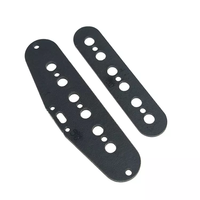 50mm spasi senar Fiber Plate bahan Pickup Slug Bobbin ST gitar elektrik Pickup Bobbin hitam