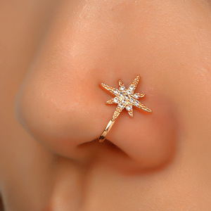 Fashion Punk Body Jewelry No Piercing Perforation <strong>Nose</strong> Ring Clip Rock Hip Hop <strong>Septum</strong> <strong>Nose</strong> Ring for Women