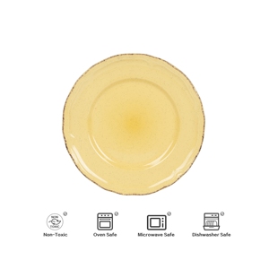 Vaisselle en grès jaune best-seller, ensembles d'assiettes en céramique, vente en gros, design classique européen, pour restaurants et hôtels - Product Image 3