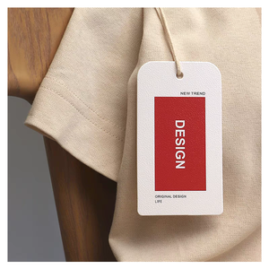 Étiquette volante de vêtements avec logo en relief de marque personnalisée de luxe pour sacs et chaussures, papier d'emballage de bijoux - Product Image 6