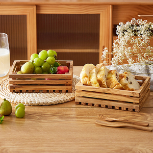 Cesto in <span class=keywords><strong>Legno</strong></span> d'Ulivo <span class=keywords><strong>di</strong></span> Alta Qualità per Cucina, Contenitore Rettangolare per Pane e Frutta, Vendita all'Ingrosso - Product Image 5