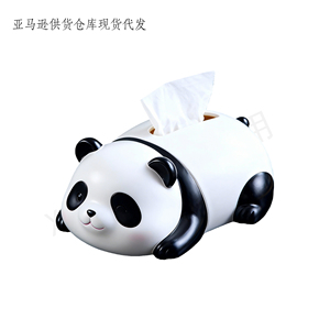 Caja de pañuelos de poliresina personalizada con diseño de panda guiñando los ojos - Decoración linda para el baño, adorno de <span class=keywords><strong>animal</strong></span> adorable, regalo ideal para amantes de los pandas y la decoración del hogar - Product Image 5