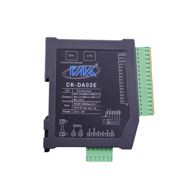 2-Channel RS 485 Ethernet Remote IO Acquisition Module with 0-10V Modbus RTU Analog Output