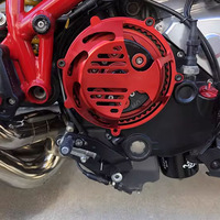 Couvre-Embrayage Sec en Acier Inoxydable Anodisé Rouge Usiné avec Précision par CNC pour Ducati