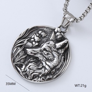 จี้ห้อยคอผู้ชายสไตล์เรโทร พังก์ สตรีท แฟชั่นเรียบง่าย ฮิปสเตอร์ ดีไซน์โดดเด่น สร้อยคอไทเทเนียมยาว - Product Image 3