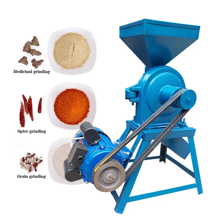 Cast Iron Electric Industrial Multifunctional Super Fine Powder Nuts Leaf Grains Mill Grind Corn Food Grinding Grinder Machine