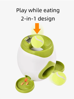 Lanceur de balles de tennis interactif automatique pour l'intérieur et l'extérieur pour petits et moyens Dogs10-30ft