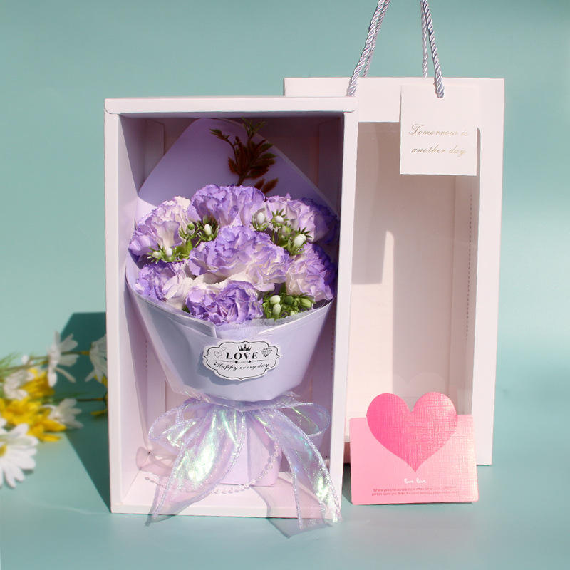 ช่อดอกคาร์เนชั่น 7 ดอก สีม่วงไลแลค