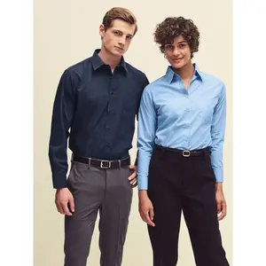 Camicia in popeline a maniche lunghe per merchandising aziendale - Product Image 3