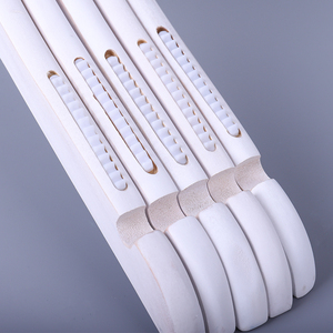 Luxury Pearl Nickel <strong>Hook</strong> Wash <strong>White</strong> Wooden <strong>Coat</strong> Hanger for Clothes - Product Image 5