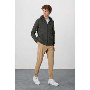 Sweat-shirt à capuche pour homme Hector, 100% coton, French Terry, manches régulières, kaki, 88139 - Product Image 3