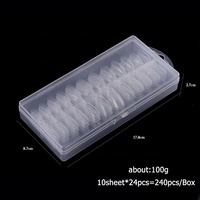 240 pièces/boîte acrylique faux ongles conseils Gel doux couverture complète ongles fins presse sur l'extension des ongles