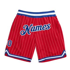 Custom New Fashion Men Plain Shorts Reasonable Price Breathable Mesh Red Pinstripe Jogger Shorts For Men