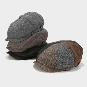 2024 Autumn Winter New Popular British <b>Berets</b> Men Women Fashion Trends Outdoor Herringbone Newsboy Cap - Product Image 1