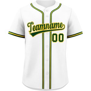 Camiseta de Béisbol Personalizada con Botones, Nombre y Número Impresos y Cosidos, Uniforme Deportivo Transpirable Unisex para Adultos - Product Image 1