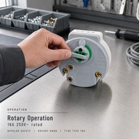 Thermostat de chauffe-eau électrique avec interrupteur (modèle 16A) – Interrupteur de sécurité bipolaire rotatif