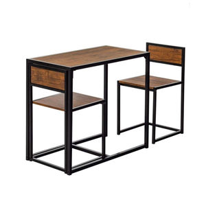 Ensemble de 3 pièces de Table et chaises, Table et chaises de Bar <span class=keywords><strong>à</strong></span> <span class=keywords><strong>manger</strong></span> Compact, <span class=keywords><strong>petit</strong></span> <span class=keywords><strong>espace</strong></span> pour cuisine, <span class=keywords><strong>salon</strong></span>, <span class=keywords><strong>salle</strong></span> <span class=keywords><strong>à</strong></span> <span class=keywords><strong>manger</strong></span> - Product Image 6