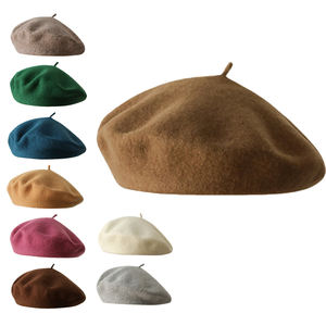 2025年 新作 カスタム 刺繍 プリント柄 ロゴ入り ウール ボイナハット 冬用 無地 フレンチベレー帽 レディース カジュアルウェア - Product Image 2