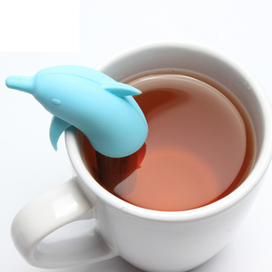 ที่กรองชาซิลิโคนและสแตนเลสเกรดอาหารรูปปลาโลมา ขายส่ง - Product Image 2