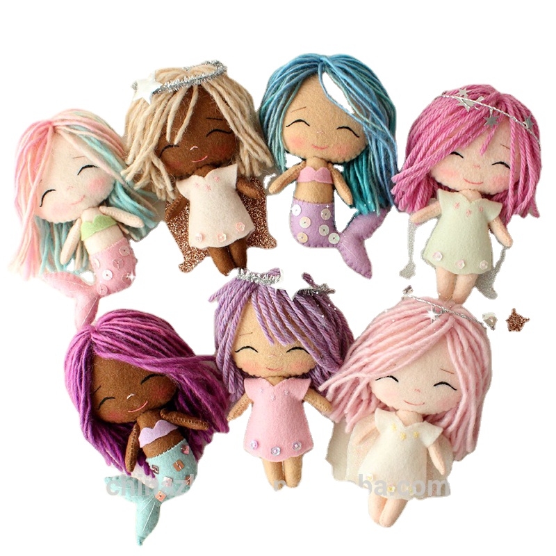 Новые товары 2018, изделия ручной работы с ангелом для подарков от производителя, фетровые куклы с ангелом для девочек, куклы с маленькой русалочкой для детей