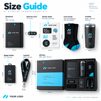 Kit d'événement de lancement d'entreprise IA personnalisé : Carnet, Cache-webcam, Autocollant, Chaussettes, Gobelet, Badge, Cordon, Fournisseur de cadeaux technologiques