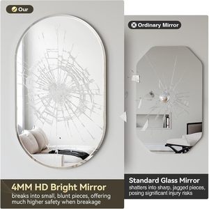 Brightify Frameless Oval <b>Mirror</b> Multiple Sizes Beveled Edge Bathroom Vanity <b>Mirror</b> Modern Farmhouse Style - Product Image 6
