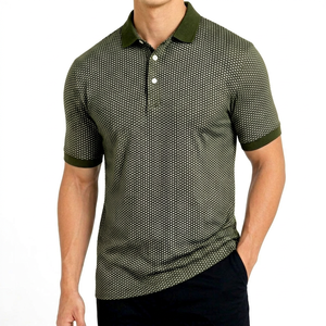 เสื้อเชิ้ตผู้ชายผ้าโพลีเอสเตอร์เจอร์ซีย์ระบายอากาศได้ดี น้ำหนัก 180 กรัม พิมพ์ลายจุดสีม่วงด้านหน้า แขนสั้น ติดกระดุม ทรงลำลอง ใส่สบาย - Product Image 2