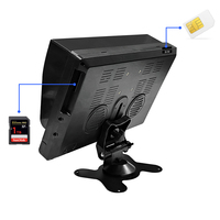 Moniteur 9 pouces IPS 4CH Écran quadruple divisé Entrée caméra AHD Pleine couleur Enregistreur vidéo de sécurité pour véhicule 4G/WiFi/GPS à distance