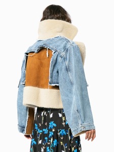 Trendige Winter-Damenjacke Hochwertige Maßgefertigte Pelzjacken Warme Mäntel Damen-Shorts Blaues Denim-Outfit Jeans-Baumwollmantel - Product Image 3