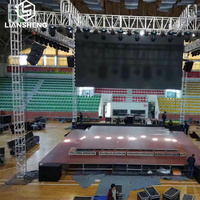 Truss de iluminación de escenario de aluminio con techo curvo para conciertos de música Tela de PVC en venta