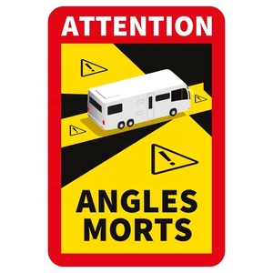 Autocollants personnalisés d'avertissement d'angle mort pour voiture, résistants aux intempéries, autocollants adhésifs - Product Image 5