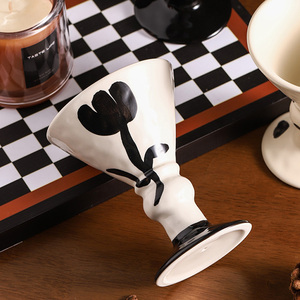 Gobelet en céramique coréen fait à la main 220ml tasses en porcelaine pour café pour Restaurant verres filles cadeau pour crème glacée Dessert boisson - Product Image 5