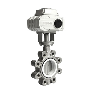 วาล์วผีเสื้อไฟฟ้าแบบมอเตอร์ COVNA 12V DC 220VAC ANSI Class 300  แบบมีซับใน PTFE  ชนิด Lug  ทำจากสแตนเลส  วาล์วผีเสื้อ ANSI 1 - Product Image 2