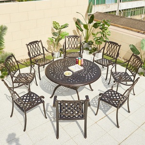 ết Kiệm Không Gian Đúc Nhôm <span class=keywords><strong>Patio</strong></span> Set Đồ Nội Thất Sân Vườn Bên Ngoài Ban Công Sang Trọng Ăn Uống Bàn Tròn <span class=keywords><strong>8</strong></span> Chỗ Ngồi Ghế Ăn Uống - Product Image 5