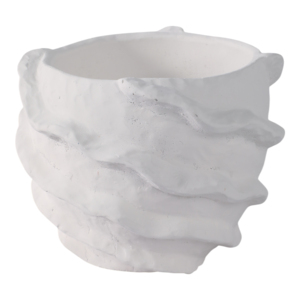 Maceta Redonda con Borde Ondulado, Maceta de Cemento para Plantas de Interior y Exterior, Decoración Chic - Product Image 2
