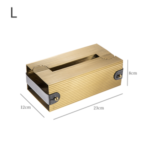 Tùy Chỉnh Ánh Sáng Sang Trọng Thép Không Gỉ Mô Hộp Với Da Kết Thúc Bạc Sọc Thiết Kế Cho Khách Sạn Mục Đích Trang Trí - Product Image 6