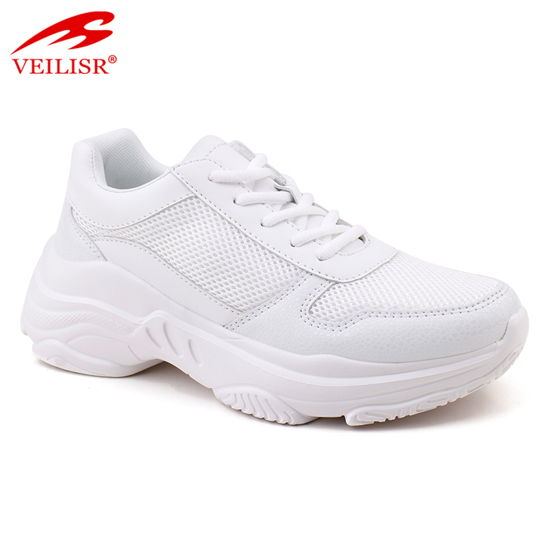 Nuevo уличные женские кроссовки из искусственной кожи с сеточкой