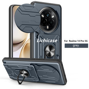 Lichicase Fenêtre Coulissante Lentille Protection Invisible Fente Pour Carte Antichoc Pare-chocs Cas pour Realme P4 P4 Pro Armor Couverture Arrière - Product Image 4