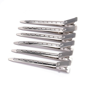 Pinza para el pelo de 12 cm, pinza metálica tipo pico de pato para peinados recogidos, uso diario, chapado en blanco, material de hierro de color sólido K - Product Image 2