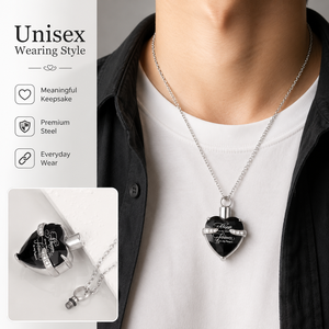 Collar con Urna para Cenizas de Mascotas, Personalizado con Corazón, de Acero Inoxidable y Cristal, Colgante Conmemorativo, Joyería Funeraria - Product Image 1