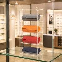 Étui à lunettes en cuir PU semi-rigide fait main, plusieurs couleurs disponibles, personnalisation du logo par estampage à chaud or et argent.
