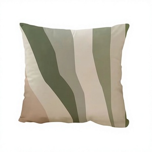 Housse de coussin en coton imprimé de luxe, décoration intérieure, douce et confortable, motif géométrique bohème vintage, taie d'oreiller décorative avec fermeture éclair - Product Image 1