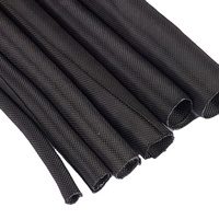 Gaine tressée multifilament auto-adhésive en polyester, résistante à la chaleur, ignifuge, certifiée -94, sans halogène, homologuée 600V